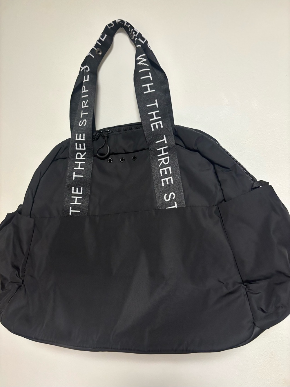 adidas Black Tote with Branded Webbing Straps